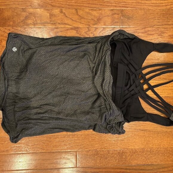 Lululemon tank - gray with black straps - Picture 2 of 2